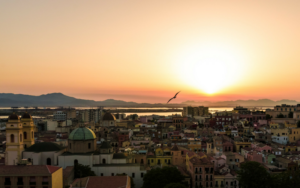 Tramonto sul Quartiere Stampace